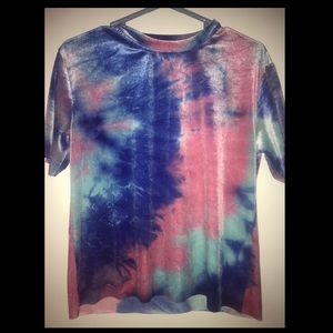 Tie-dye velvet shirt
